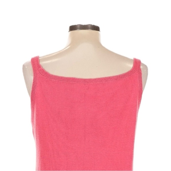 Eileen Fisher Knit Tank XL Pink Hemp Scoop Neck Classic Stretch Fit Colorful - Picture 4 of 7